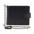 Pierre Cardin Ozzy Men's Rustic Leather Metal Chain Wallet Black