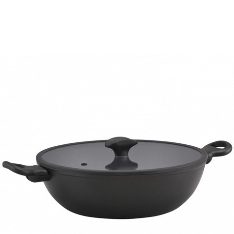 Essteele Per Domani 30cm Covered Wok Black