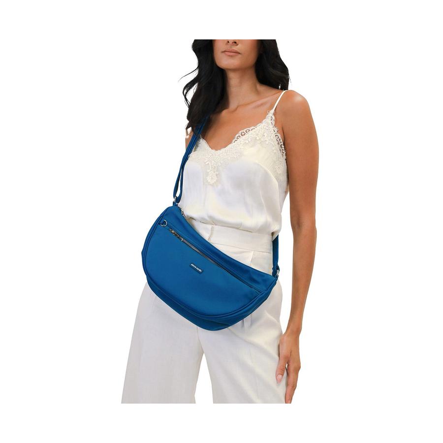 Pierre Cardin Karla Nylon Anti-Theft Crossbody Bag Turquoise Turquoise