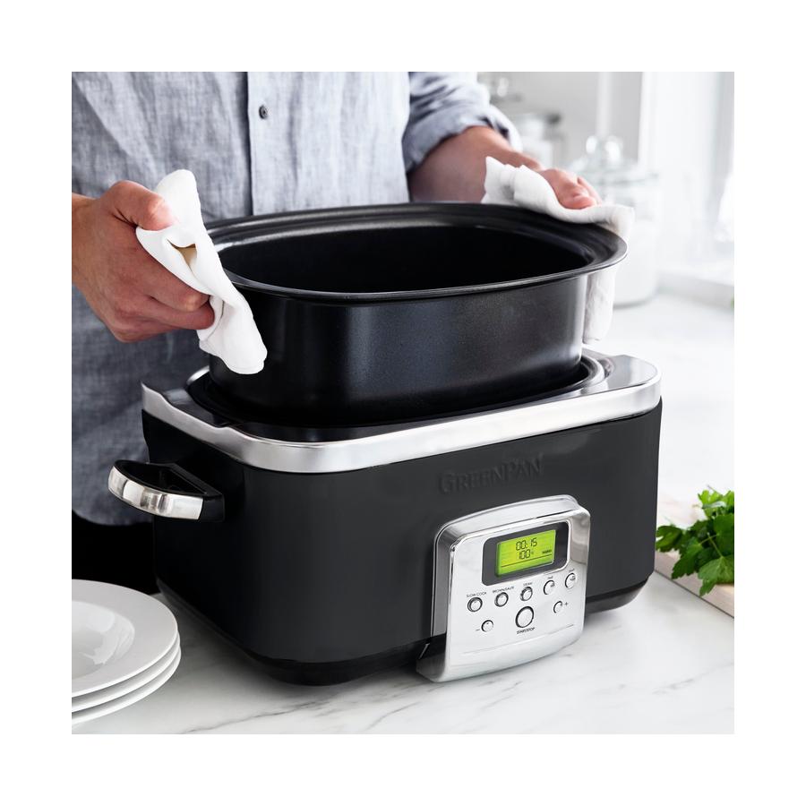 GreenPan Slow Cooker 6L Black Black