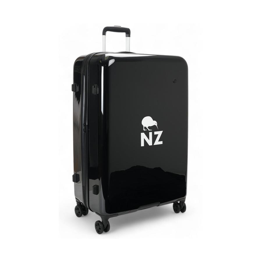 Caselite NZ Kiwi 77cm Hardside Checked Suitcase Black Black