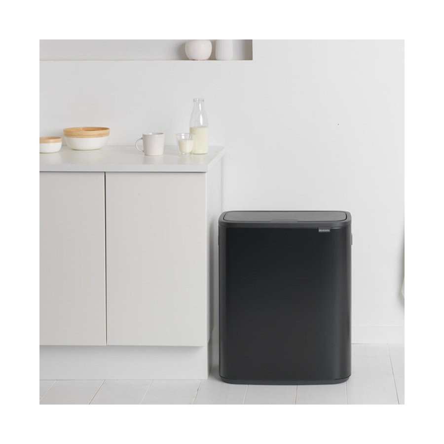 Brabantia Bo Touch Bin (60L) Matte Black Matte Black