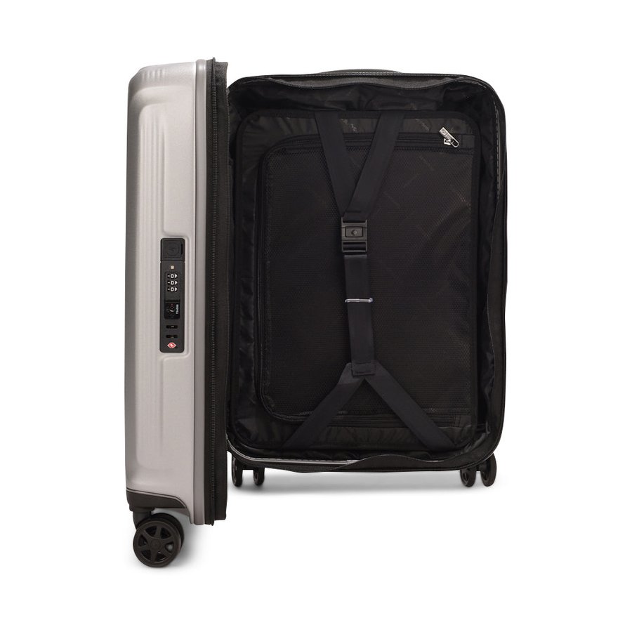 Samsonite Nuon 55cm Hardside USB Carry-On Suitcase Matte Silver Matte Silver