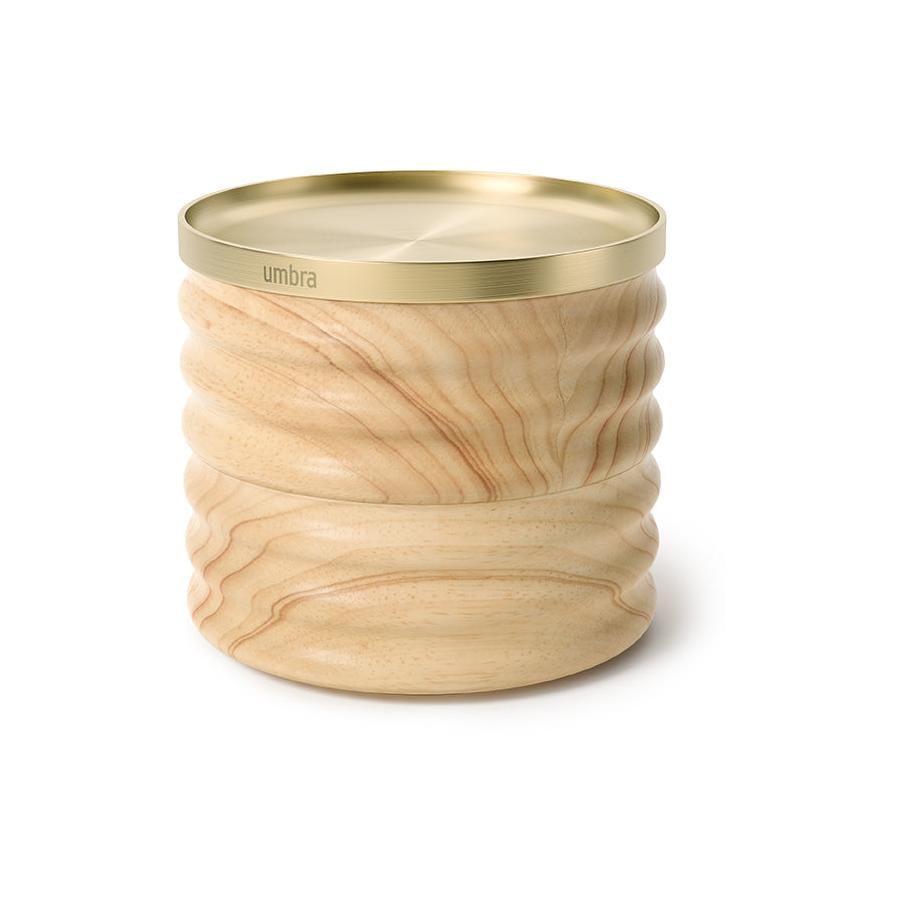 Umbra Tesora Wood Jewellery Box Natural/Brass Natural/Brass