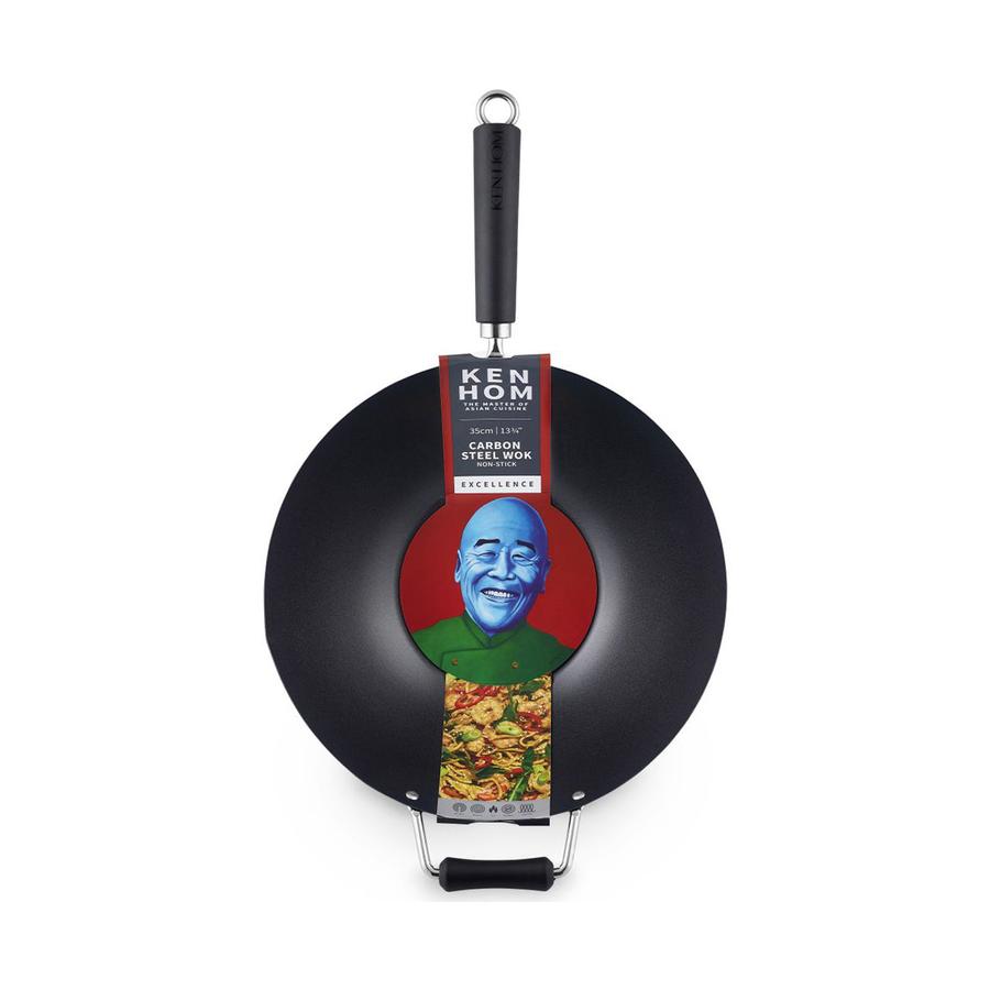 Ken Hom 35cm Non-Stick Wok Black Black