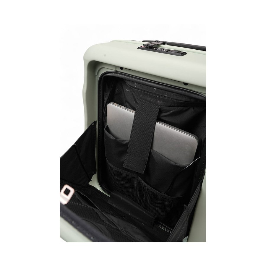 Explorer Luna-Air 55cm Front Access Hardside Carry-On Suitcase Mint Mint