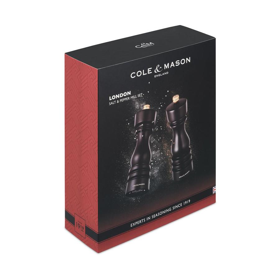 Cole & Mason London Mills Gift Set - 18cm Chocolate Wood Chocolate Wood