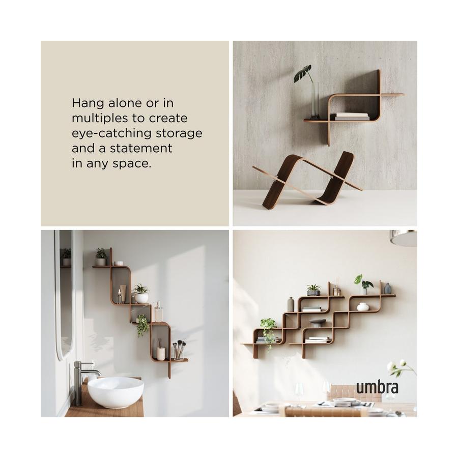 Umbra Montage Shelf Light Walnut Light Walnut