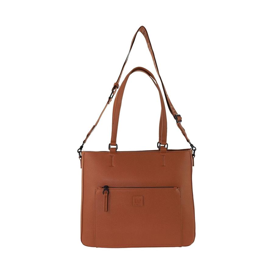 Gap Camilla Ladies Vegan Leather Modern Tote Crossbody Bag Tan Tan