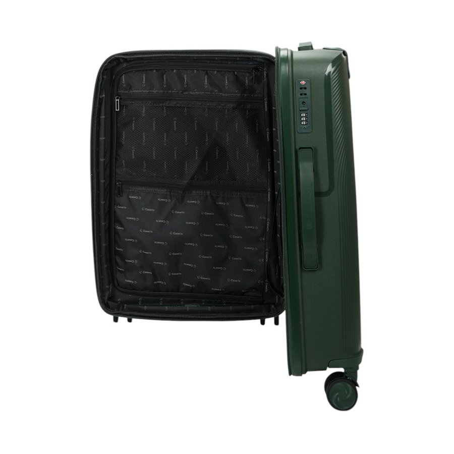 Caselite Aero 65cm Hardside Checked Suitcase Forest Green Forest Green