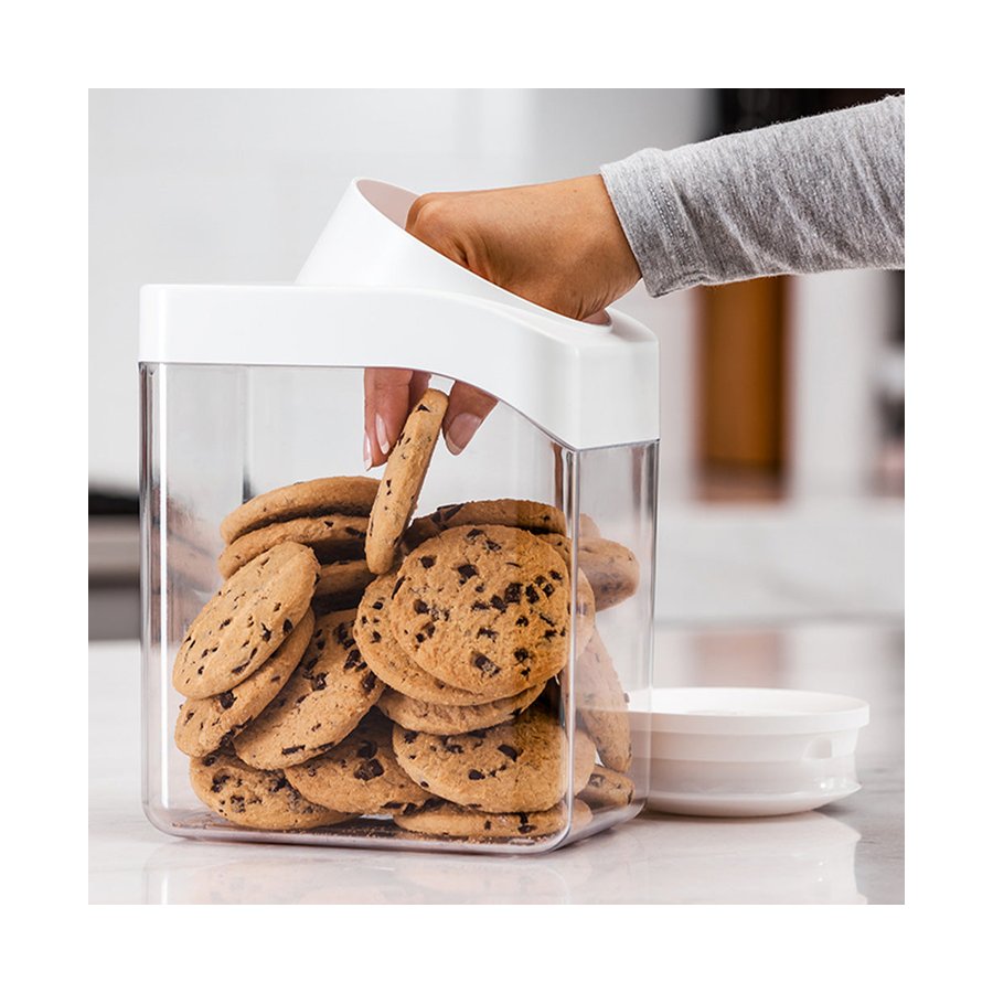 ClickClack Pantry 4.2L Cookie Container Set of 4 White White