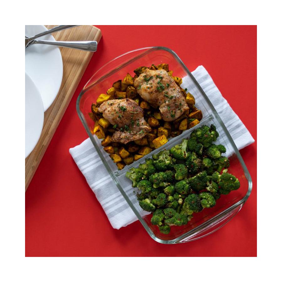Pyrex Divided Glass 2.6L Baking Dish Clear Clear