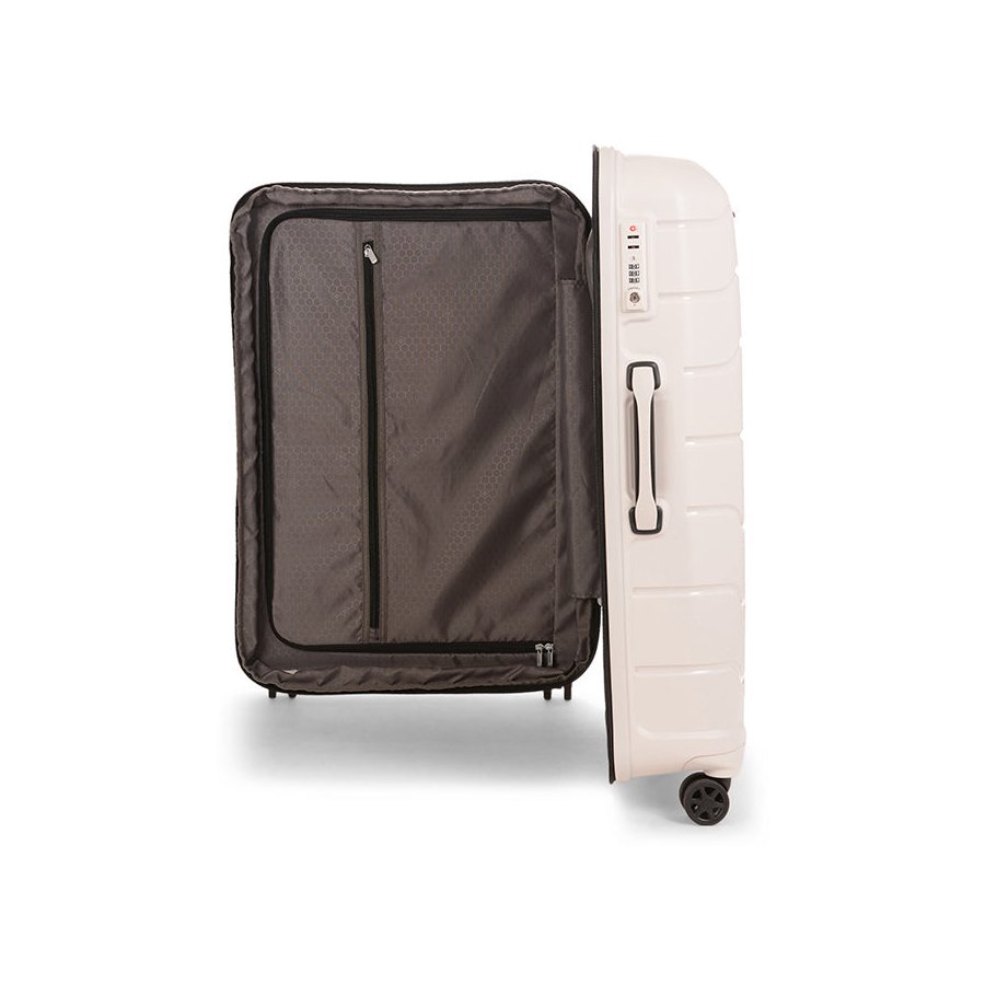 Samsonite Oc2lite 75cm Hardside Checked Suitcase Off-White Off-White