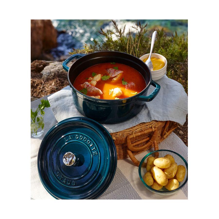 Staub 20cm (2.2L) Round Cocotte Sea Blue Sea Blue