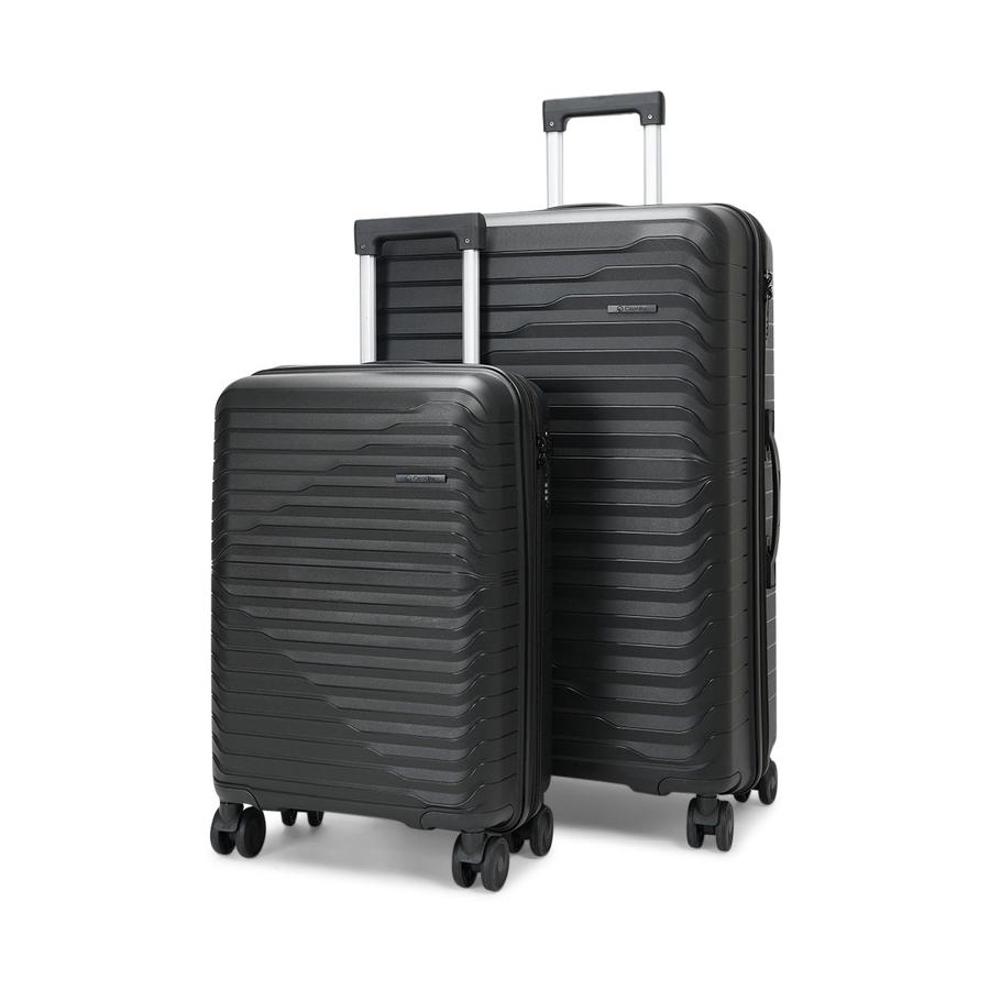 Caselite Summit 56cm & 75cm Hardside Luggage Set Black Black