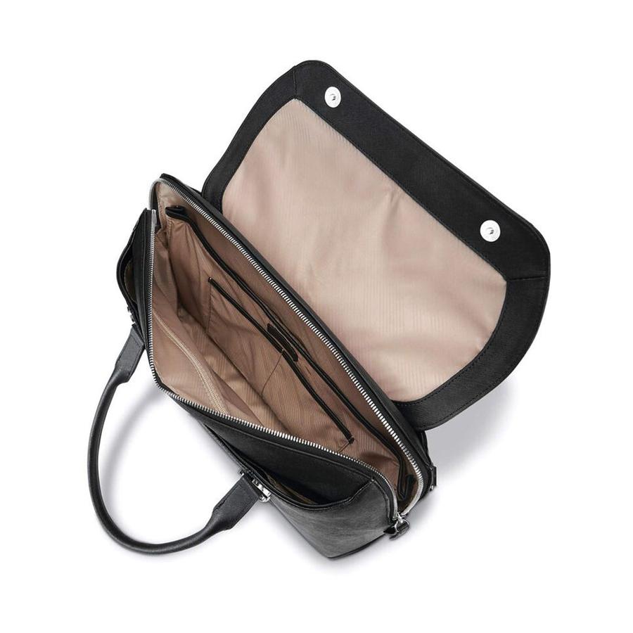 Samsonite Women's Executive Leather Convertible Brief Black Black