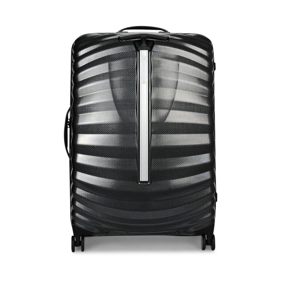 Samsonite Lite-Shock Sport 75cm CURV Checked Suitcase Black Black