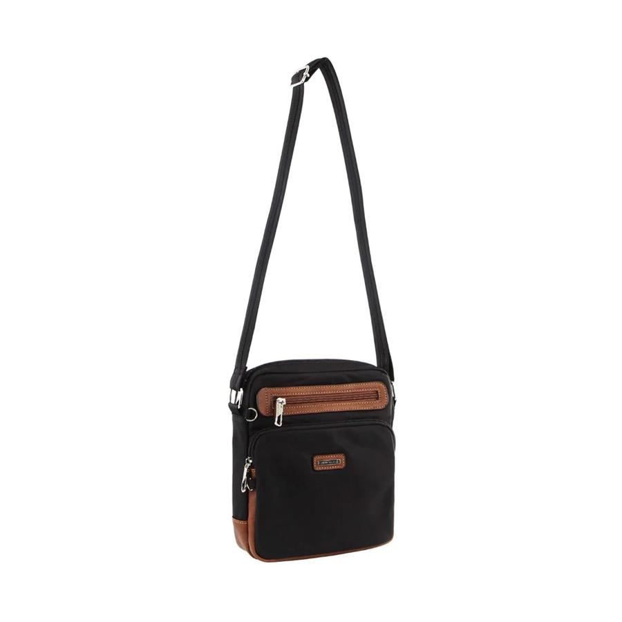 Pierre Cardin Darwin Anti-Theft Crossbody Bag Black Black