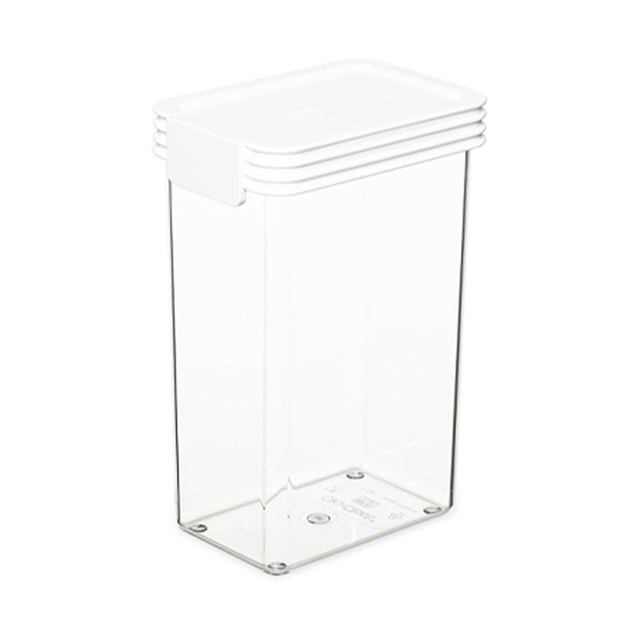 ClickClack Basics Tall 1.2L Pantry Storage Container White White