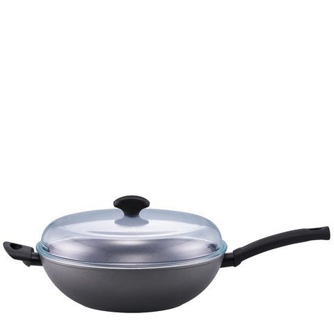 Essteele Per Benessere Covered Wok 32cm Grey