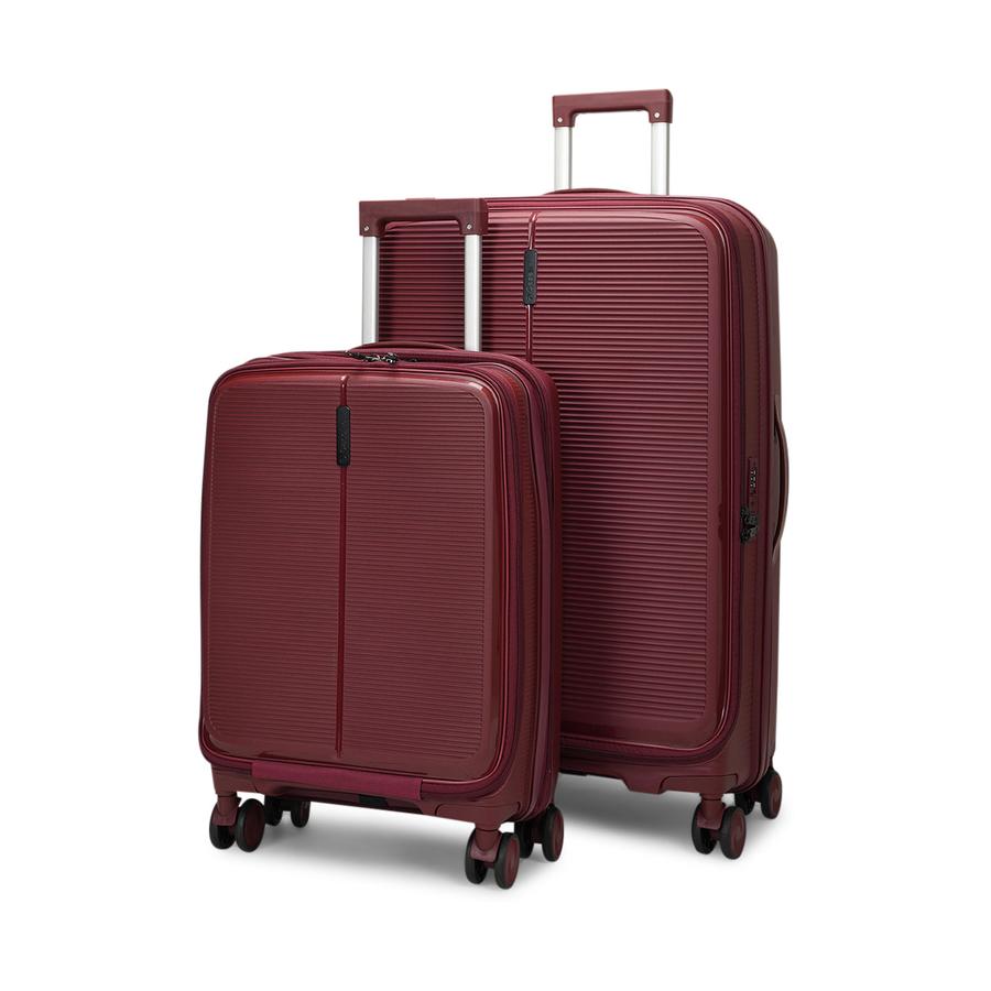 Caselite Venture 57cm & 76cm Top Open Hardside Luggage Set Dark Red Dark Red