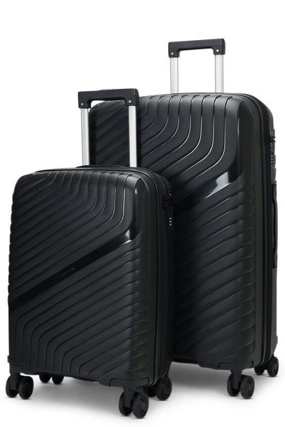 Nomad Journey 56cm & 75cm Hardside Luggage Set Black