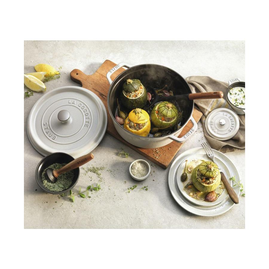 Staub 24cm (3.8L) Round Cocotte White Truffle White Truffle
