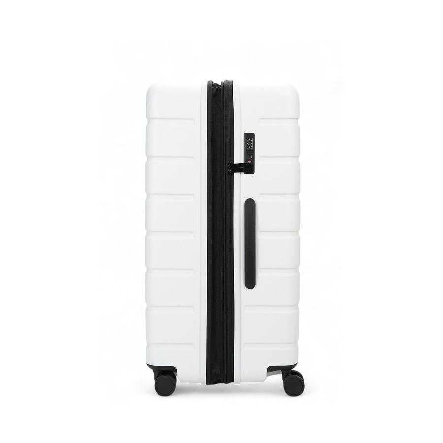 Explorer Arlo Pro 75cm Hardside Expandable Checked Suitcase White White
