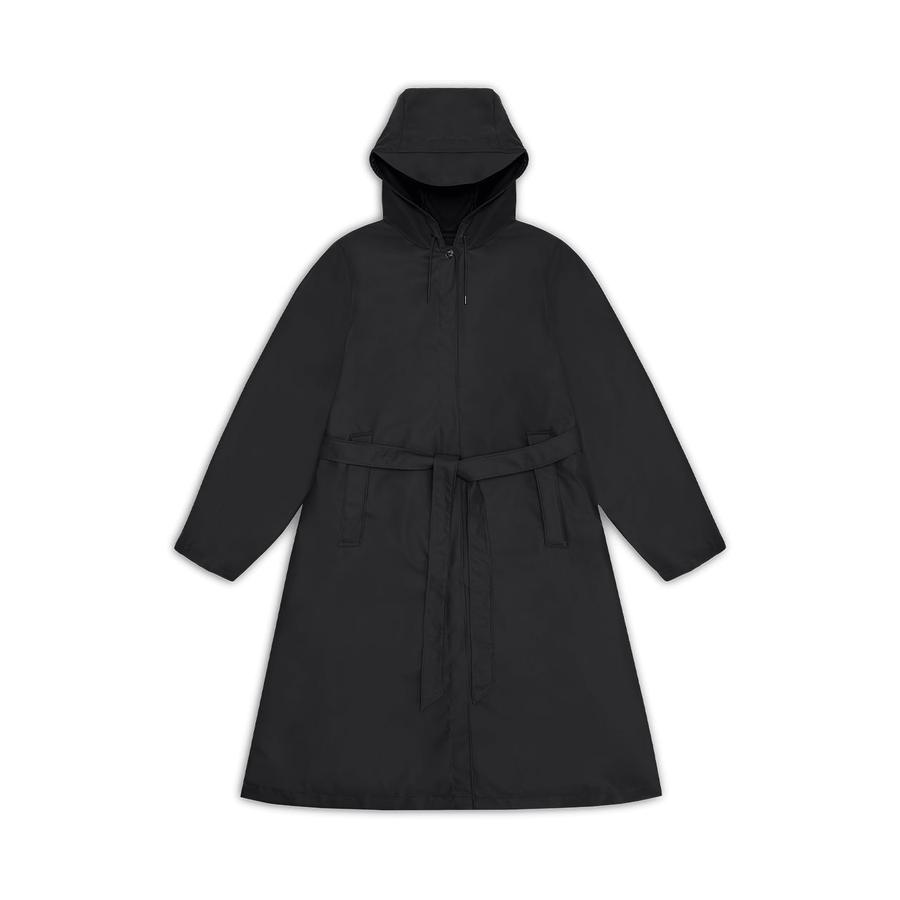 Rains A-Line Longer W Jacket Black XL