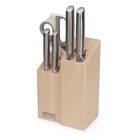 Joseph Joseph Elevate Fusion 5-Piece Knife & Scissor Set Beech