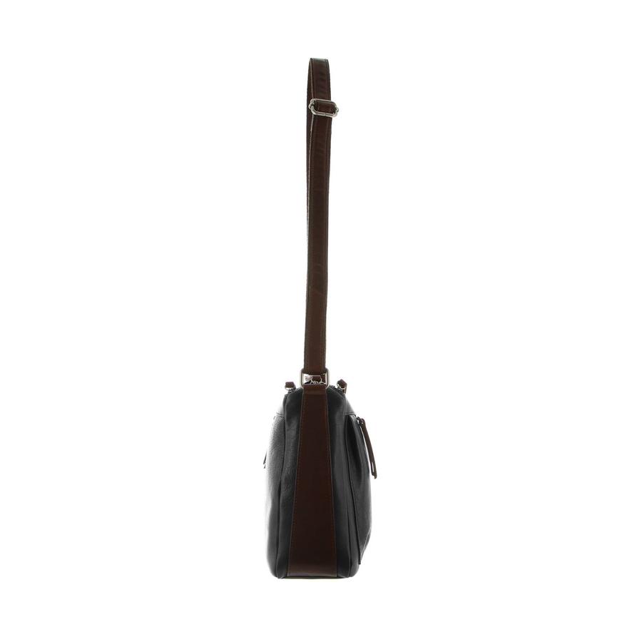 Milleni Caroline Women's Leather Crossbody Bag Black/Chestnut Black/Chestnut