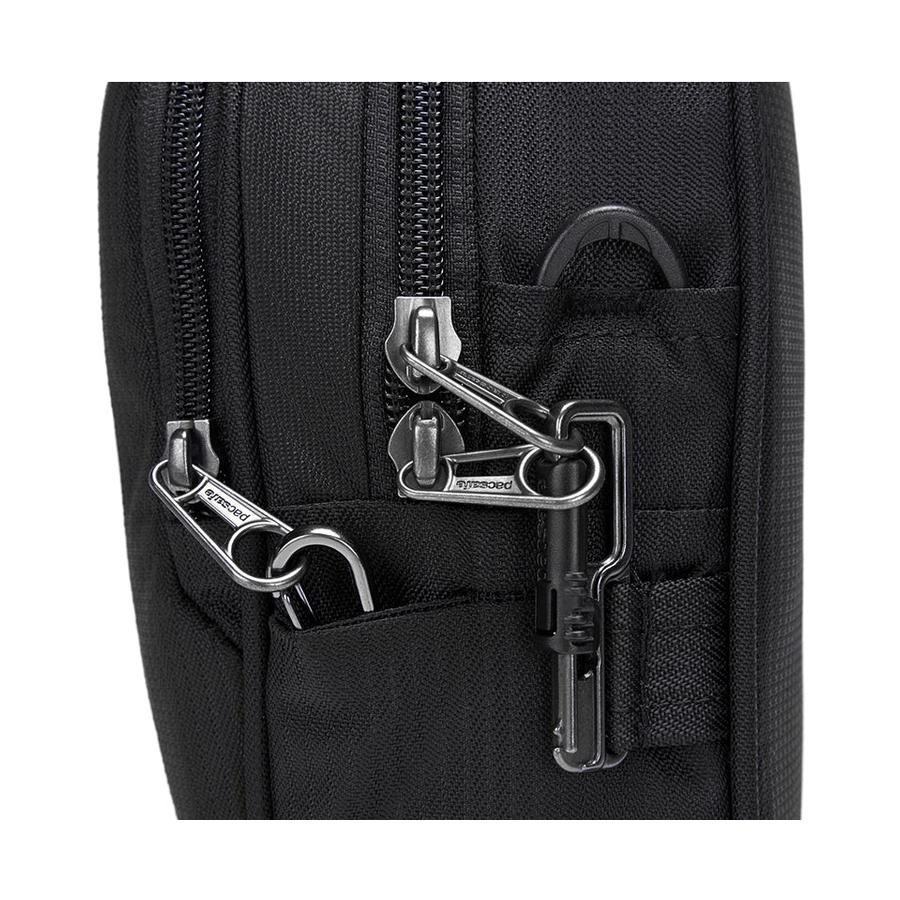 Pacsafe Metrosafe LS100 ECONYL Anti-Theft Recycled Crossbody Black Black
