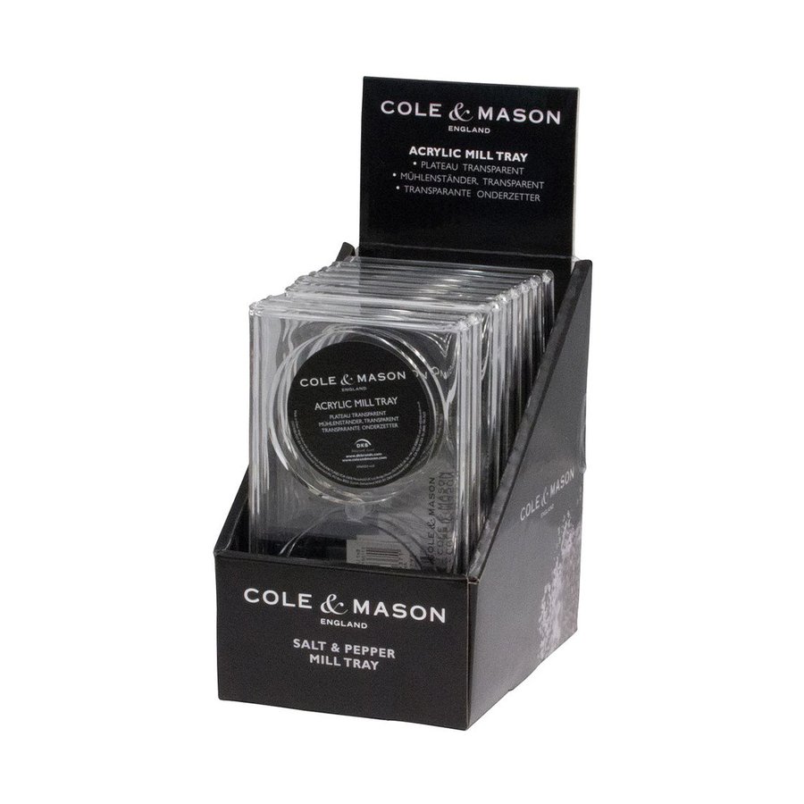 Cole & Mason Acrylic Salt & Pepper Mill Tray Clear Clear