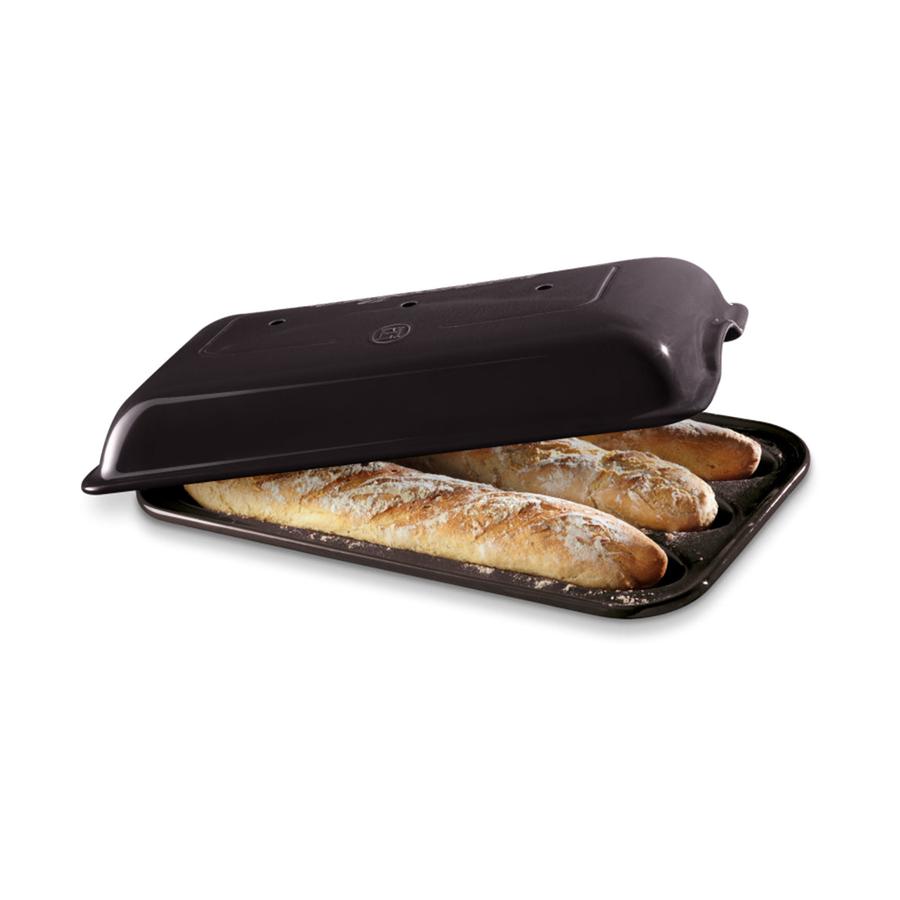 Emile Henry Baguette Bread Baker Charcoal Charcoal
