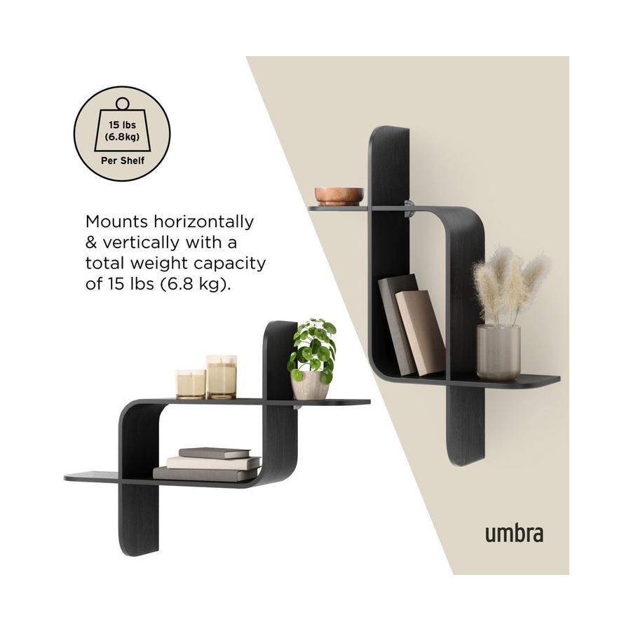 Umbra Montage Shelf Black Black