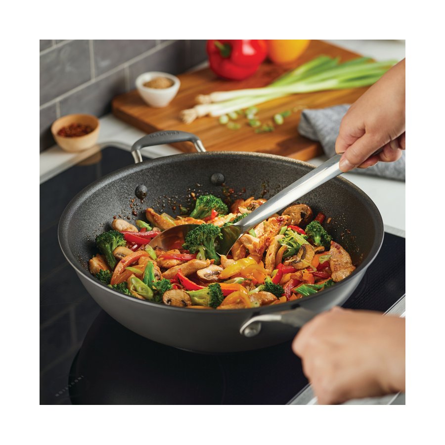 Circulon ScratchDefense A1 34cm Open Stir Fry Pan Black Black