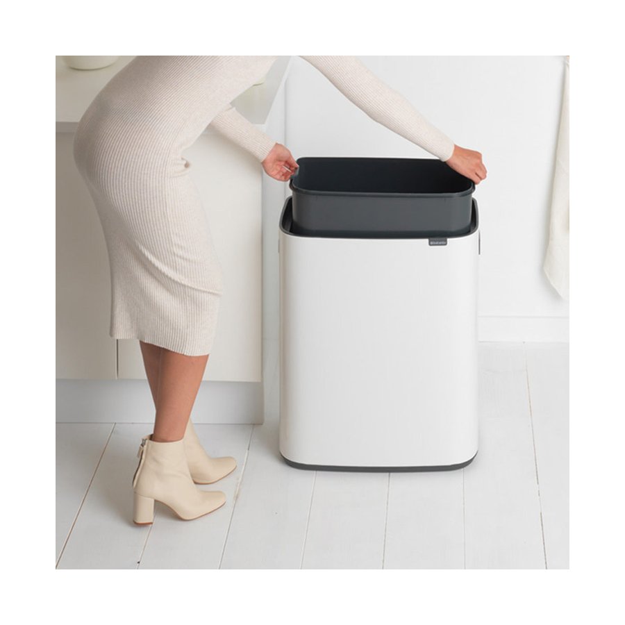 Brabantia Bo Touch Bin (60L) White White