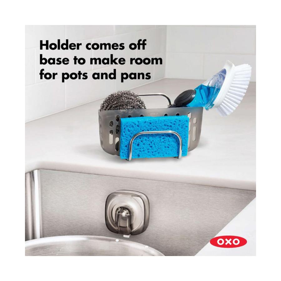 OXO Good Grips StrongHold Suction Sink Caddy Silver Silver