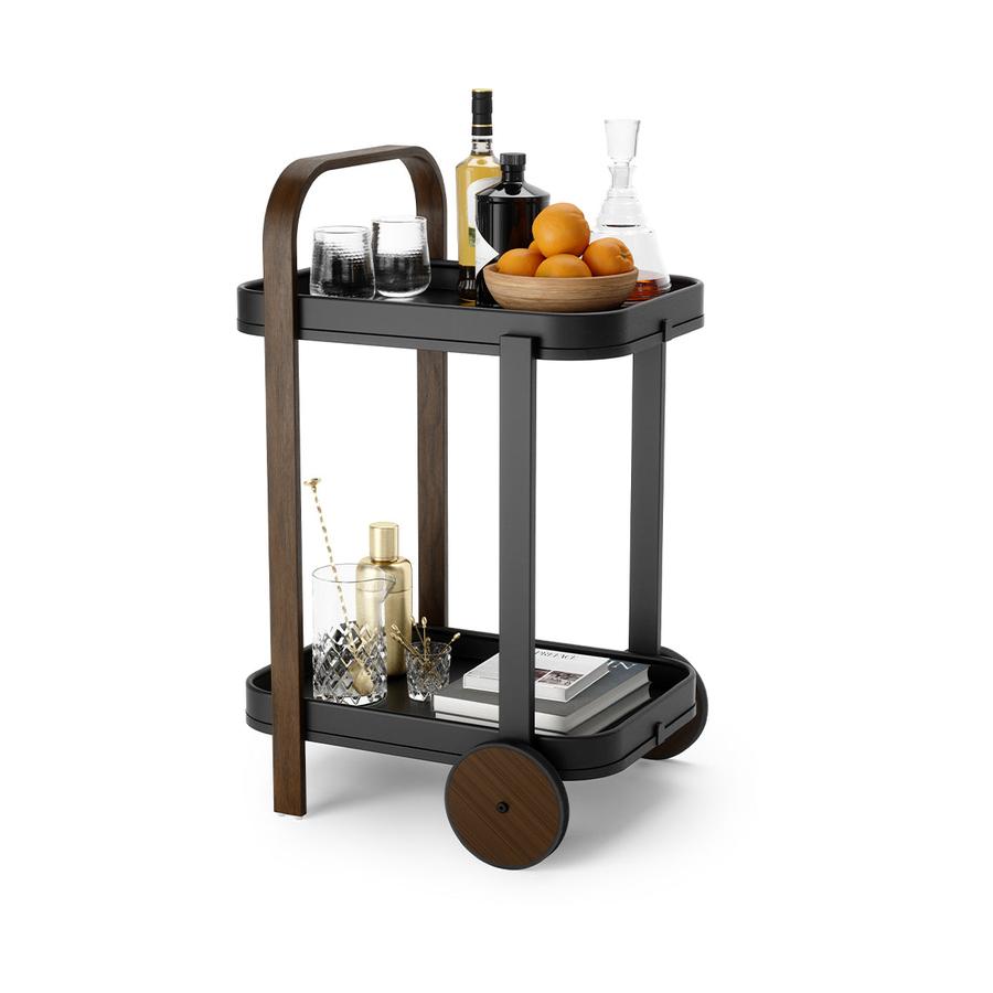 Umbra Bellwood Bar Serving Cart Black/Walnut Black/Walnut