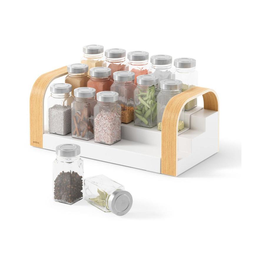 Umbra Bellwood 3-Tier Spice Shelf White/Natural White/Natural