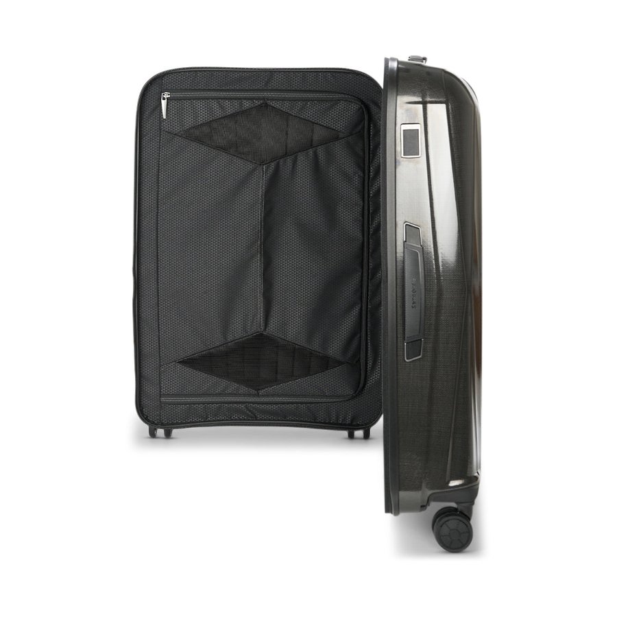 Samsonite Major-Lite 69cm Hardside Checked Suitcase Black Black