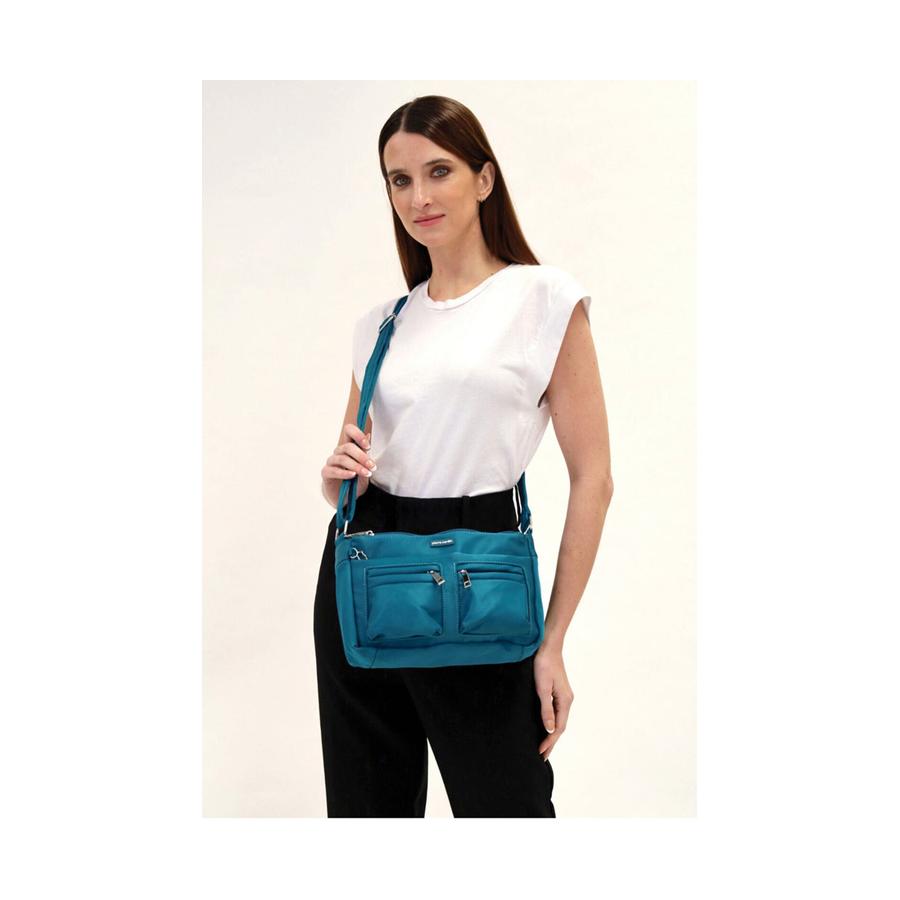 Pierre Cardin Clay Anti-Theft Crossbody Bag Turquoise Turquoise