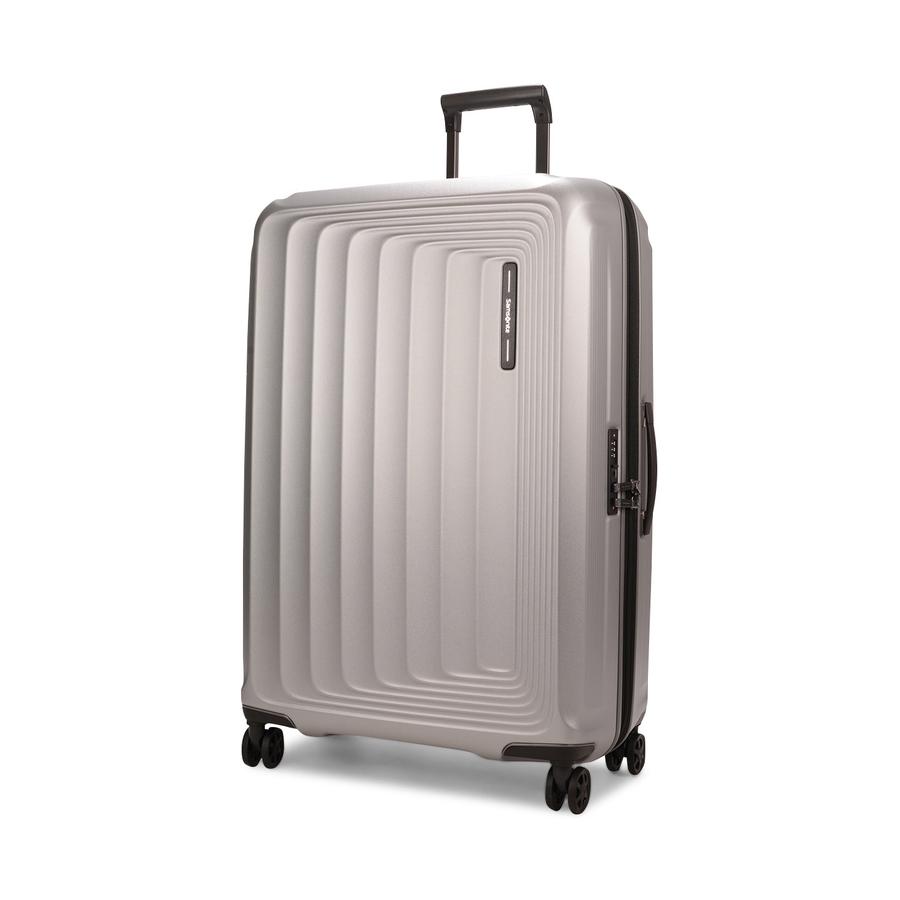 Samsonite Nuon 75cm Hardside Checked Suitcase Matte Silver Matte Silver