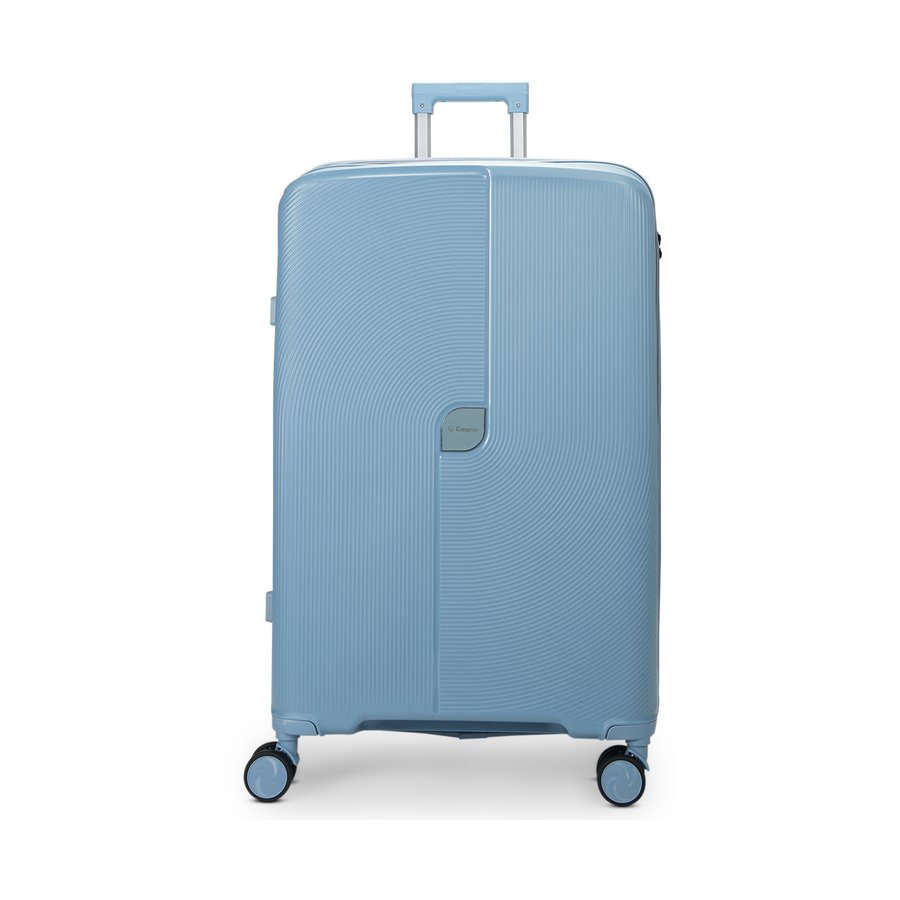 Caselite Aero 75cm Hardside Checked Suitcase Light Blue Light Blue