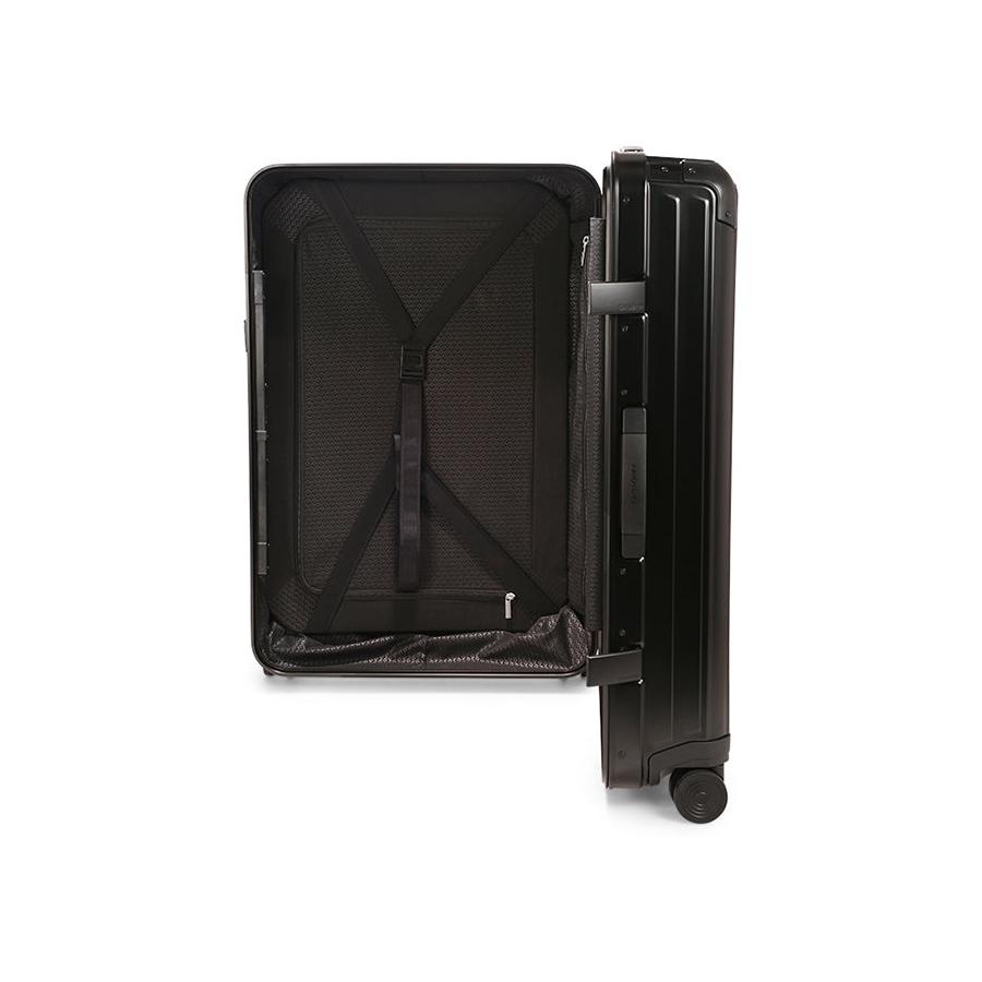 Samsonite Lite-Box ALU 76cm Hardside Checked Suitcase Black Black