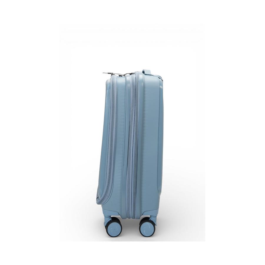 Caselite Venture 57cm Top Open Hardside Carry-On Suitcase Grey Blue Grey Blue