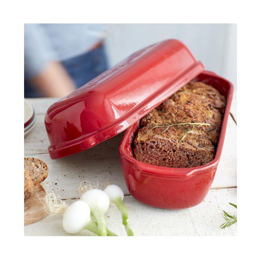 Emile Henry Large Bread Loaf Baker Burgundy Burgundy